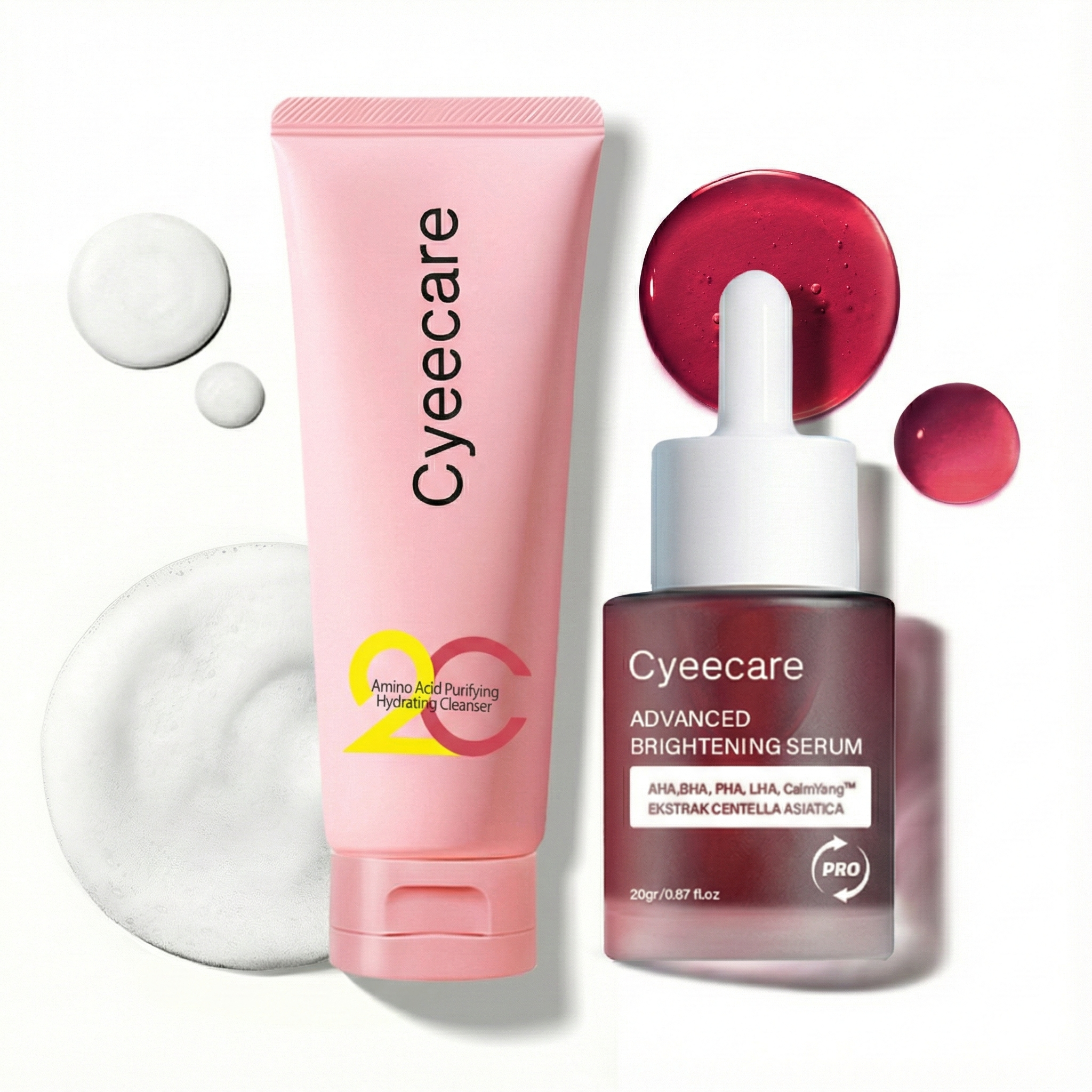 Skin-renewing serum + facial cleanser